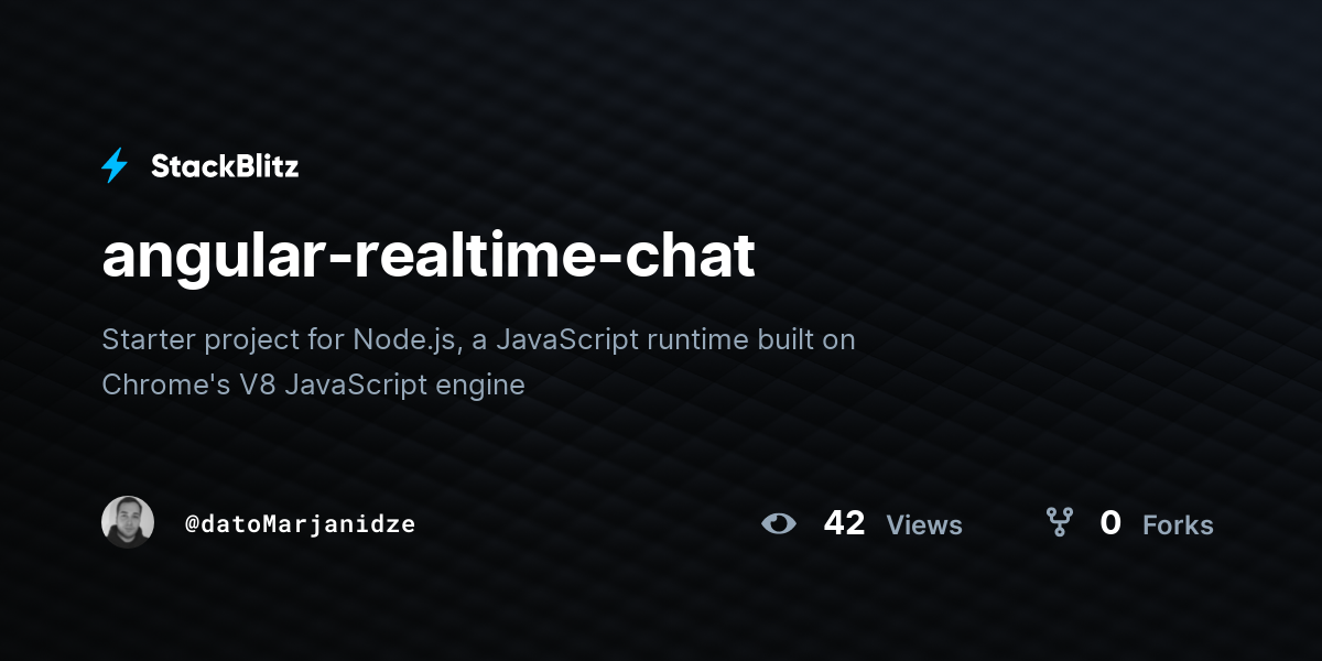 angular-realtime-chat - StackBlitz