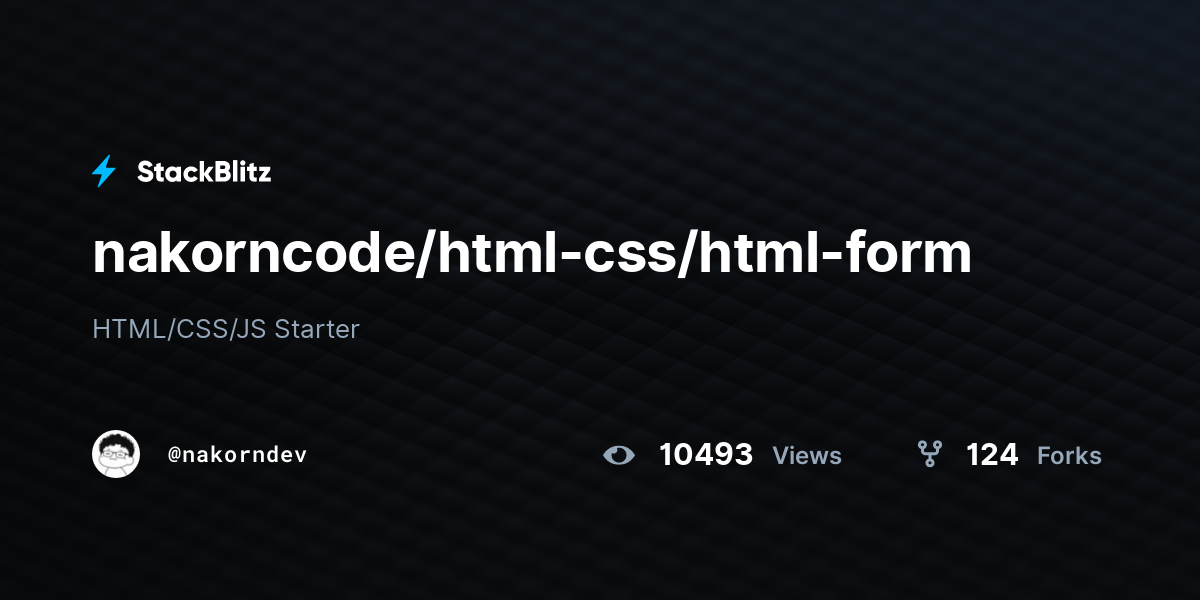 nakorncode/html-css/html-form - StackBlitz