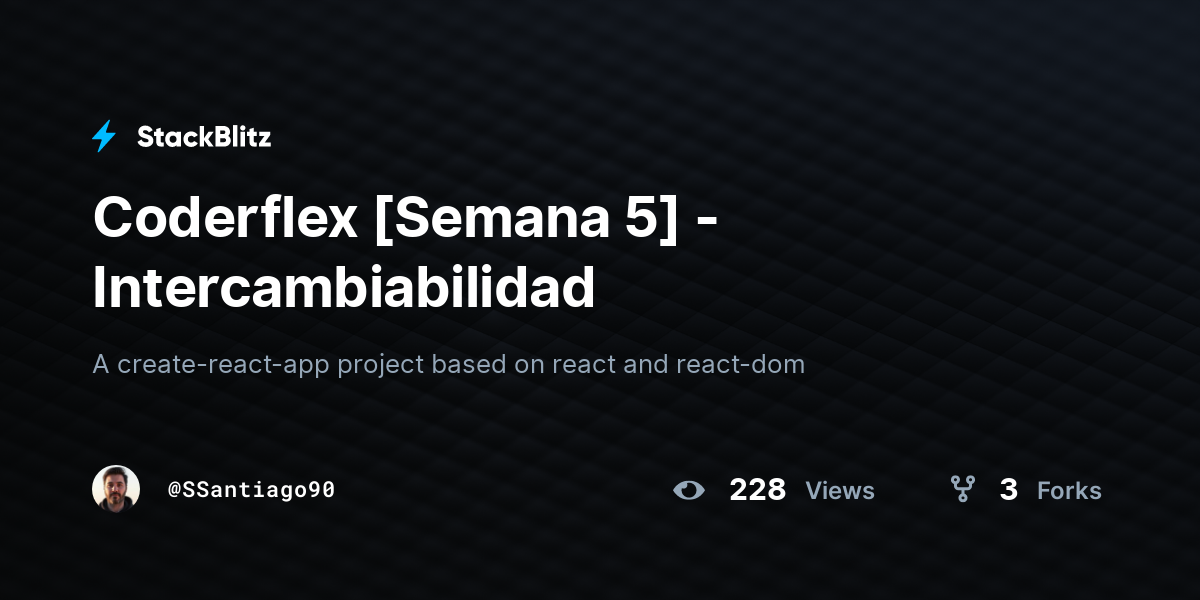 Coderflex [Semana 5] - Intercambiabilidad - StackBlitz