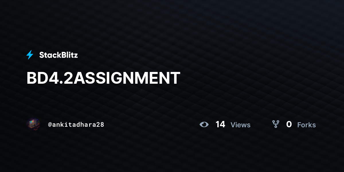 BD4.2ASSIGNMENT - StackBlitz