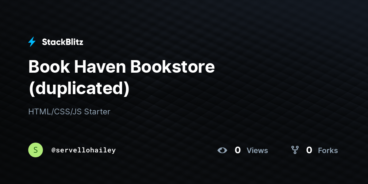 Book Haven Bookstore (duplicated) - StackBlitz