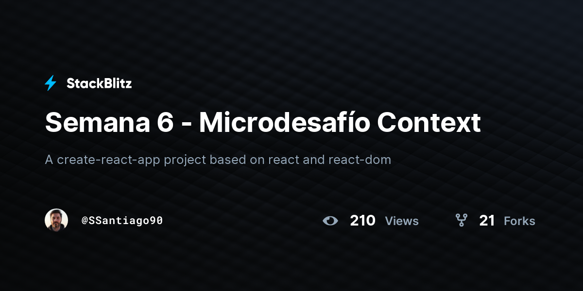 Semana 6 - Microdesafío Context - StackBlitz