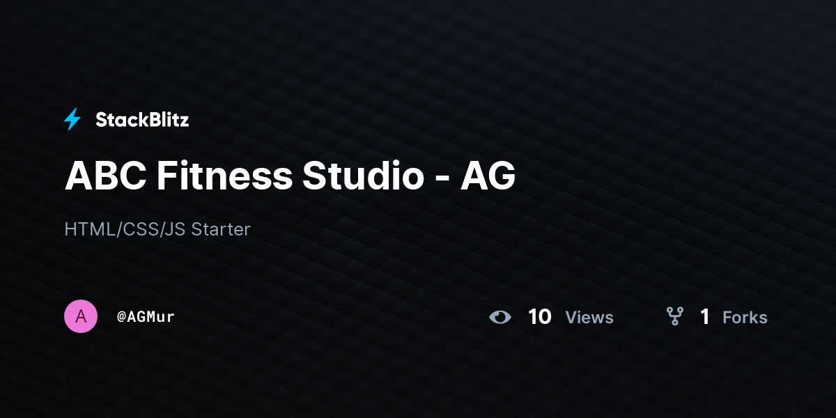 ABC Fitness Studio - AG - StackBlitz