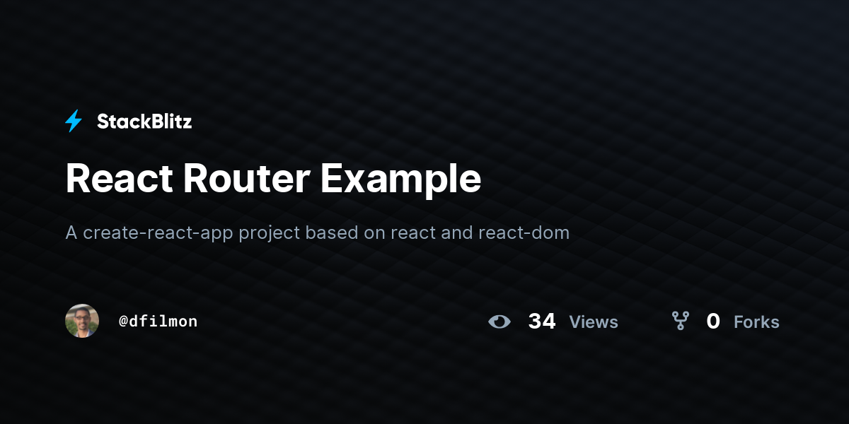 react-router-example-stackblitz