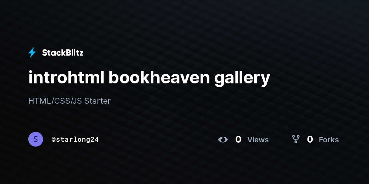 introhtml bookheaven gallery - StackBlitz