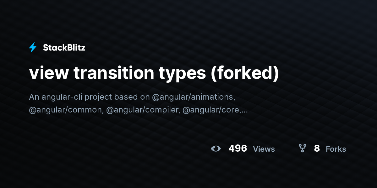 view transition types (forked) - StackBlitz