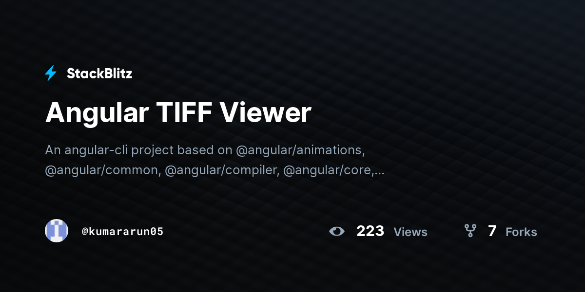 Angular TIFF Viewer - StackBlitz