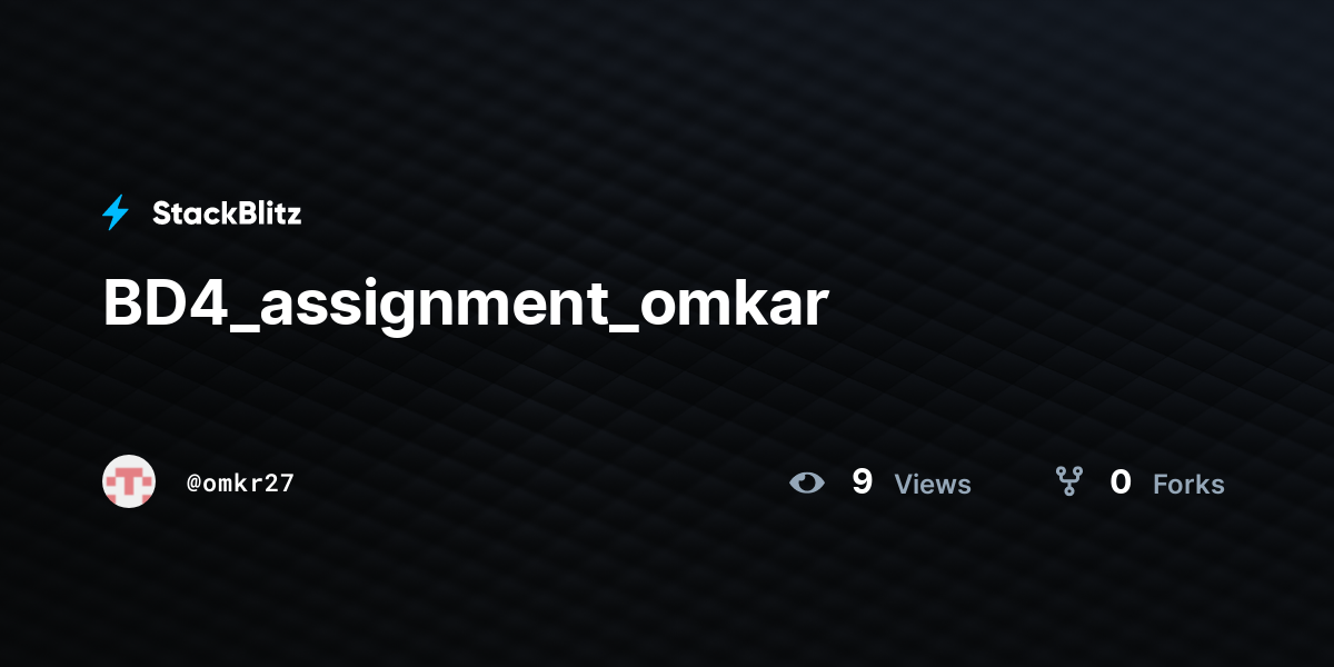 BD4_assignment_omkar - StackBlitz