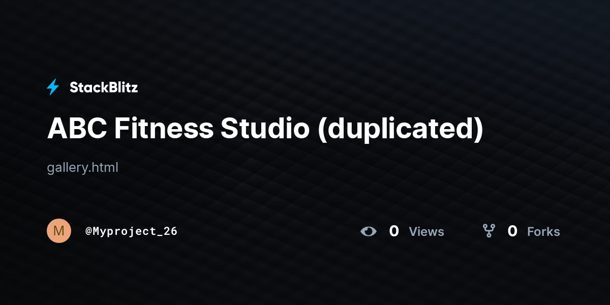 ABC Fitness Studio (duplicated) - StackBlitz
