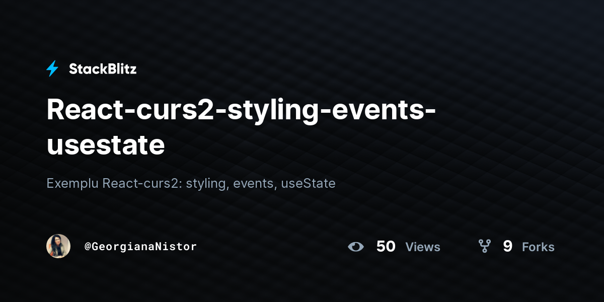 React-curs2-styling-events-usestate - StackBlitz