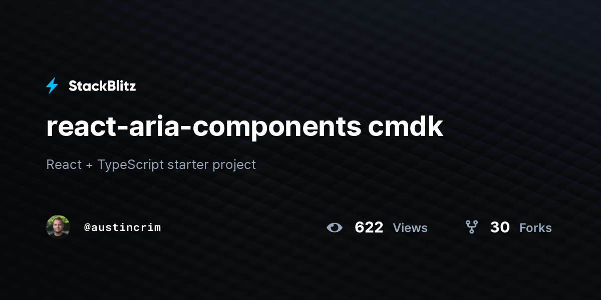react-aria-components cmdk - StackBlitz