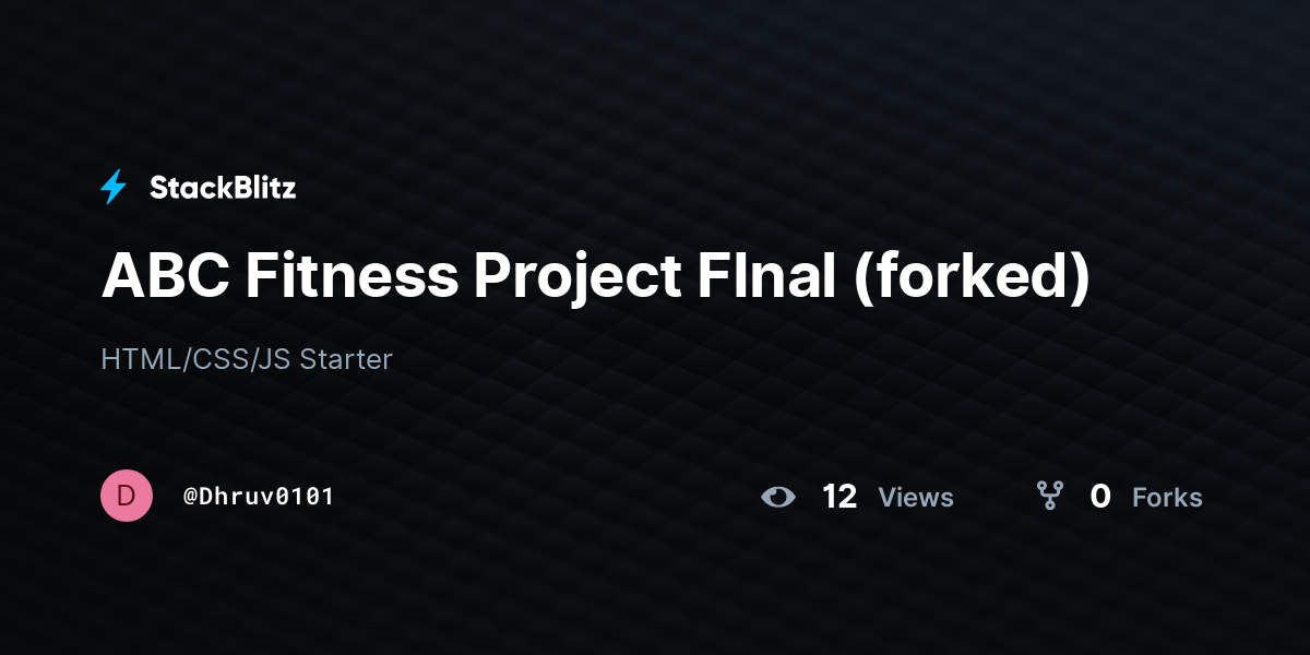 ABC Fitness Project FInal (forked) - StackBlitz