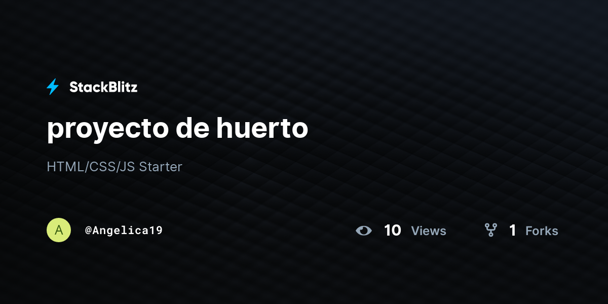 proyecto de huerto - StackBlitz