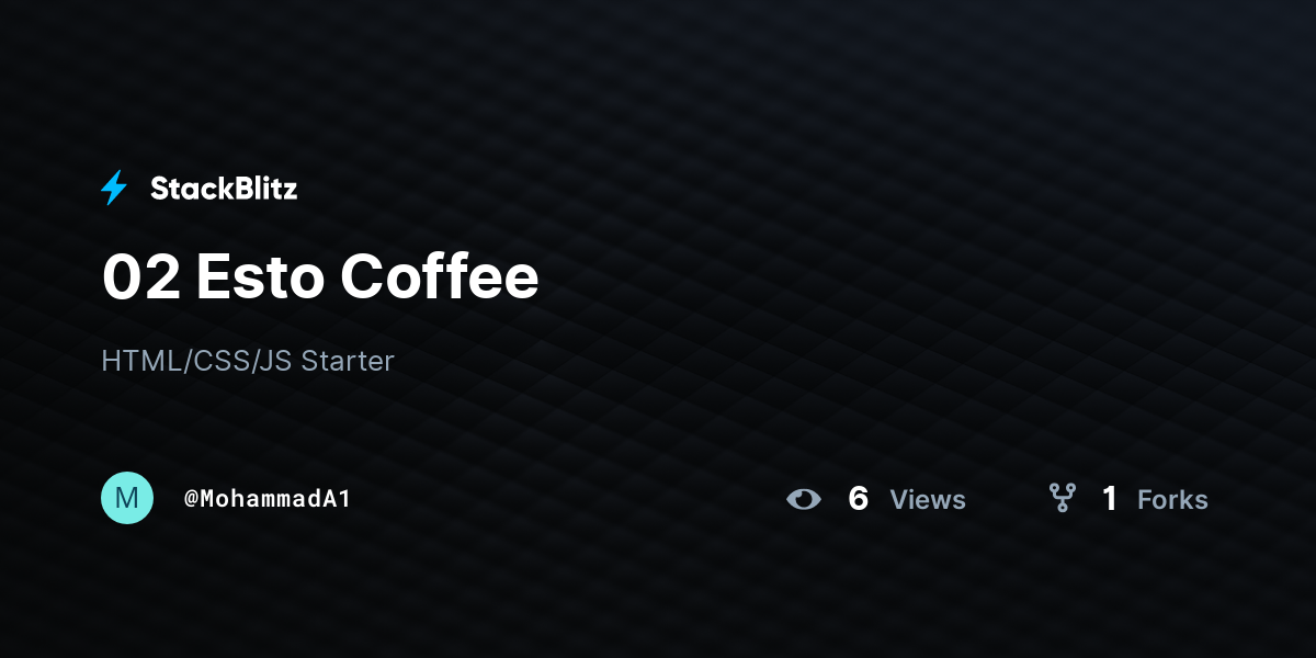 02 Esto Coffee - StackBlitz
