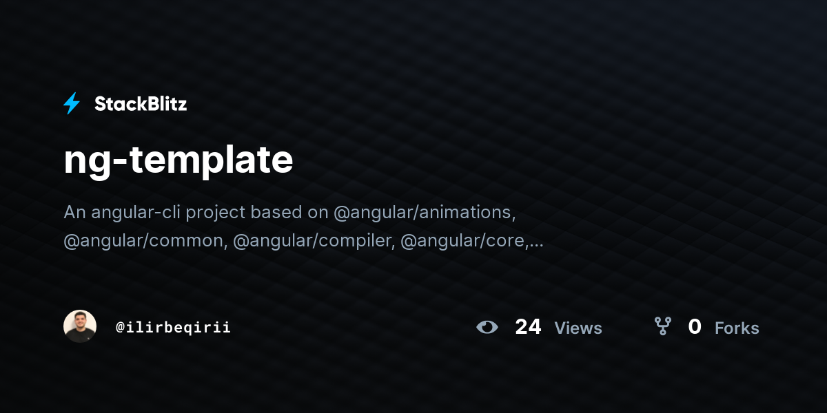 ng-template - StackBlitz