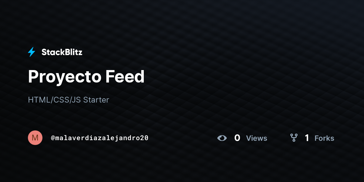 Proyecto Feed - StackBlitz