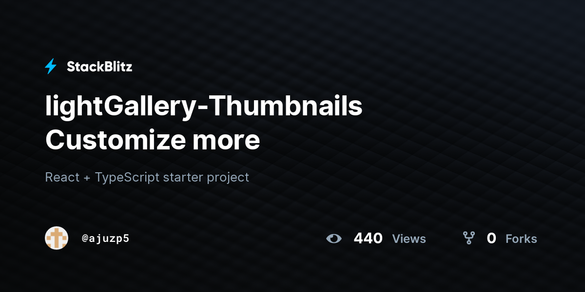 lightGallery-Thumbnails Customize more - StackBlitz
