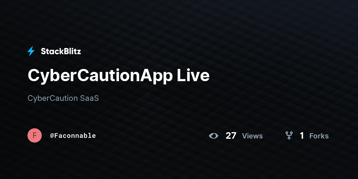 CyberCautionApp Live - StackBlitz
