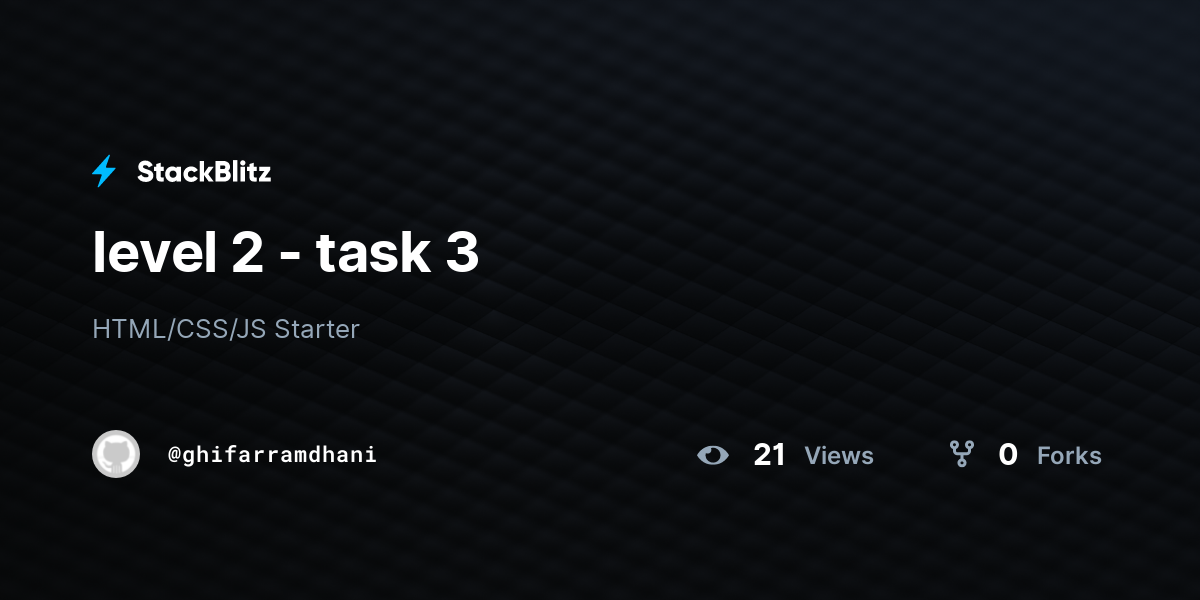 level 2 - task 3 - StackBlitz
