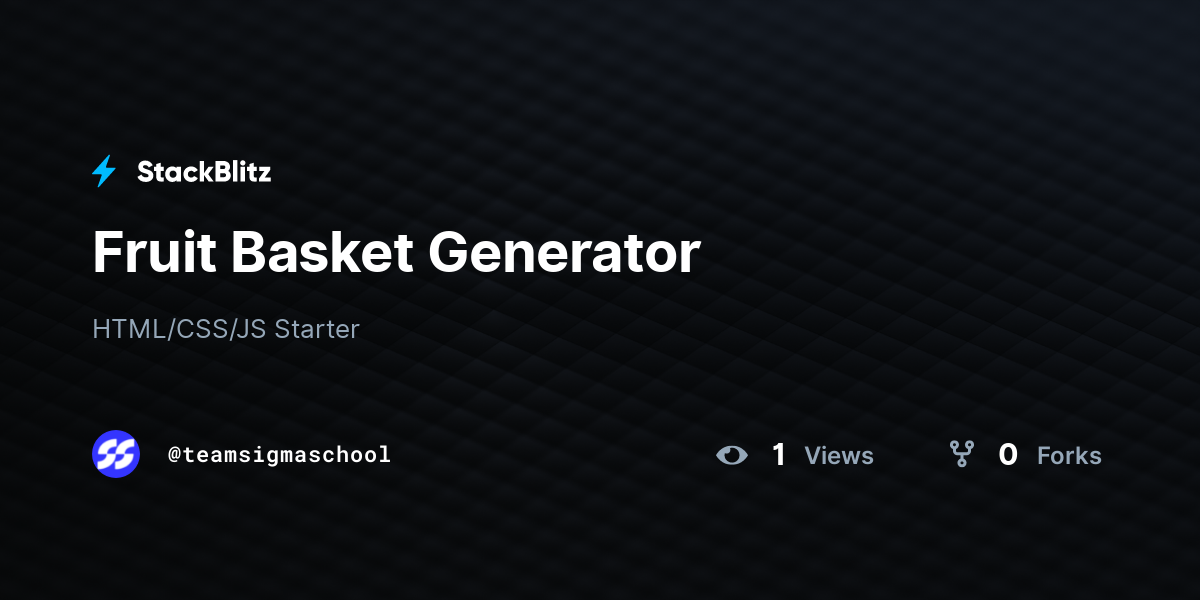 Fruit Basket Generator - StackBlitz