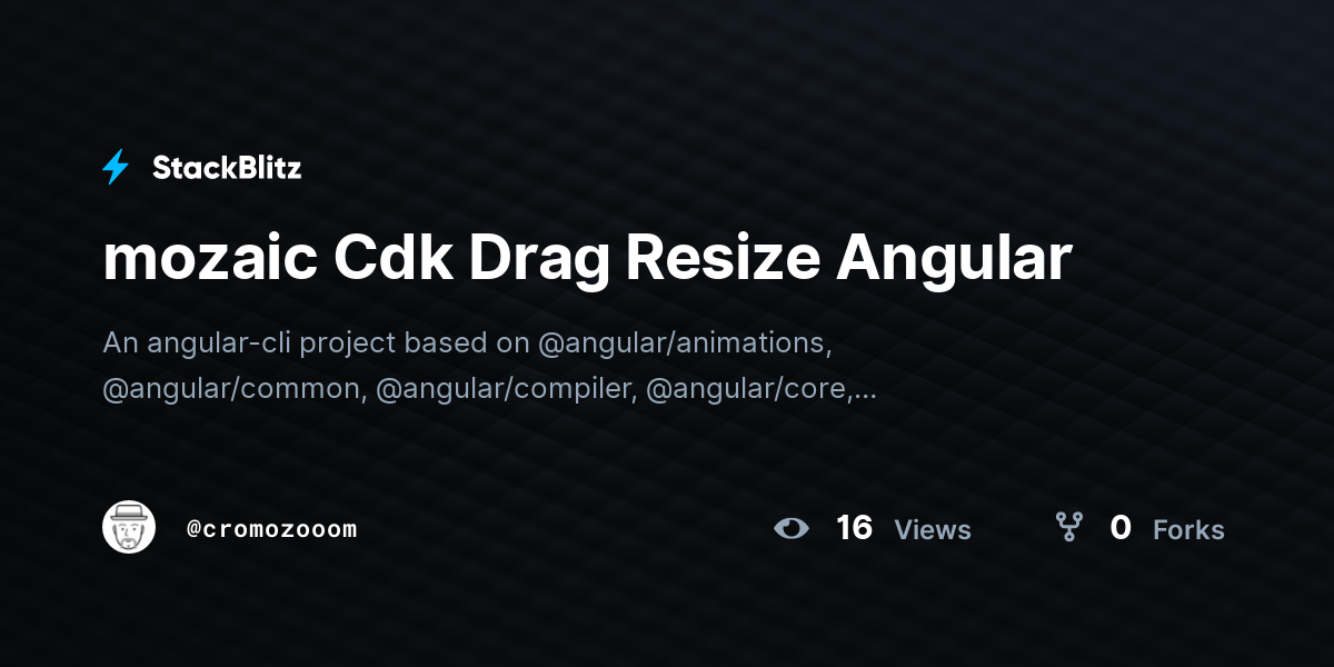 mozaic Cdk Drag Resize Angular - StackBlitz