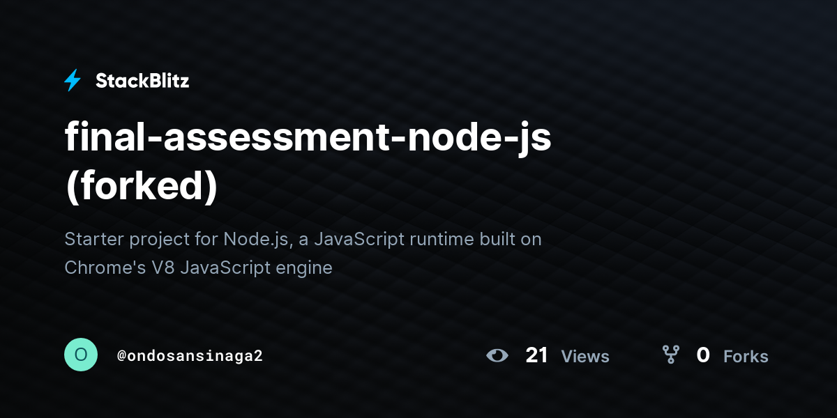 final-assessment-node-js (forked) - StackBlitz