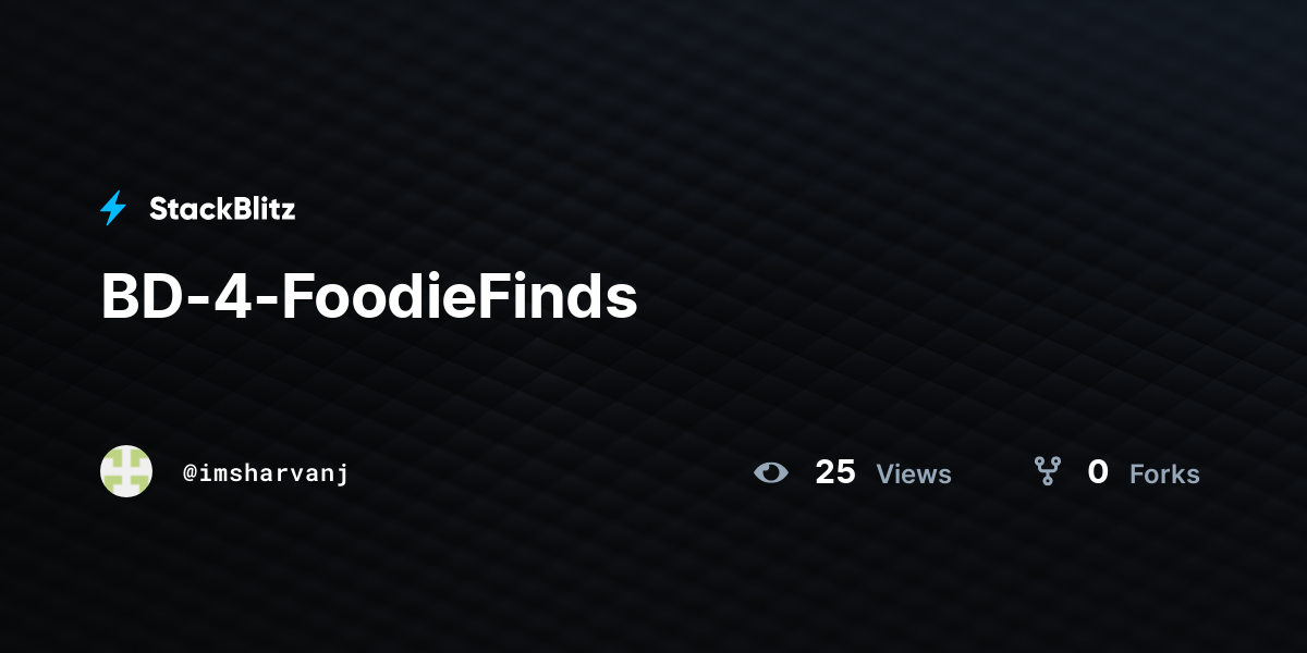 BD-4-FoodieFinds - StackBlitz