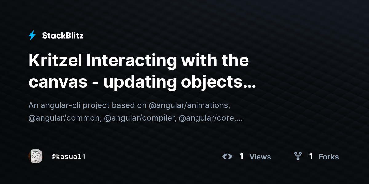 Kritzel Interacting with the canvas - updating objects (Angular ...