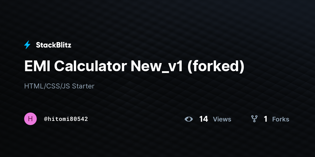 EMI Calculator New_v1 (forked) - StackBlitz