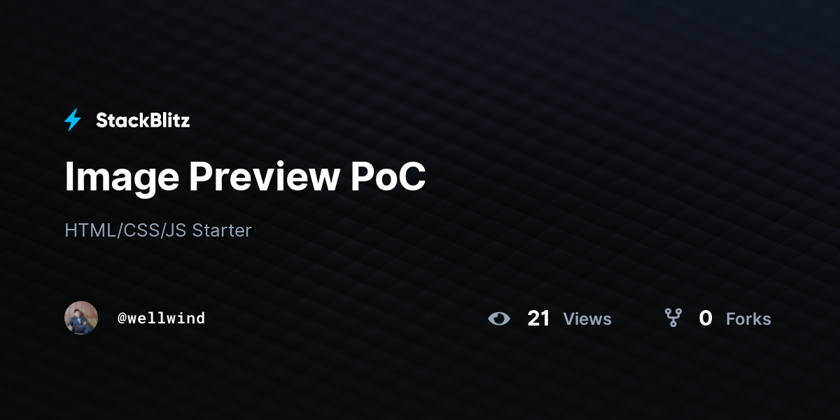 Image Preview PoC - StackBlitz