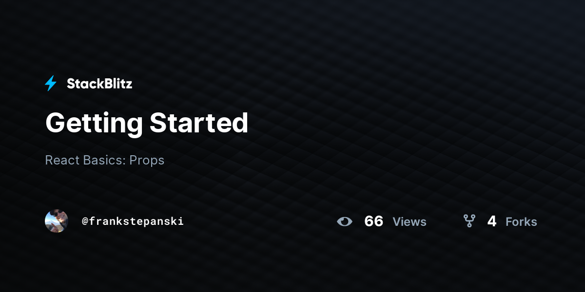 Getting Started - StackBlitz