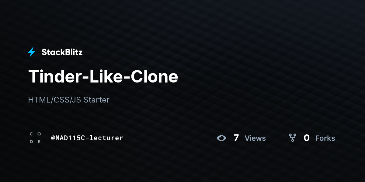 Tinder-Like-Clone - StackBlitz