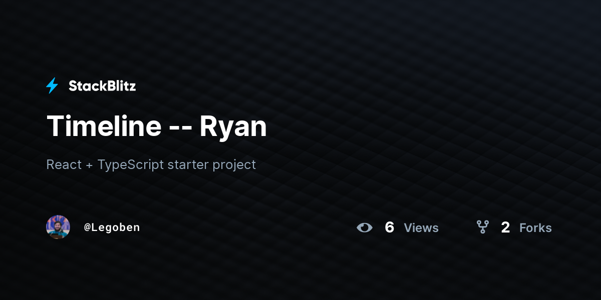 Timeline -- Ryan - StackBlitz