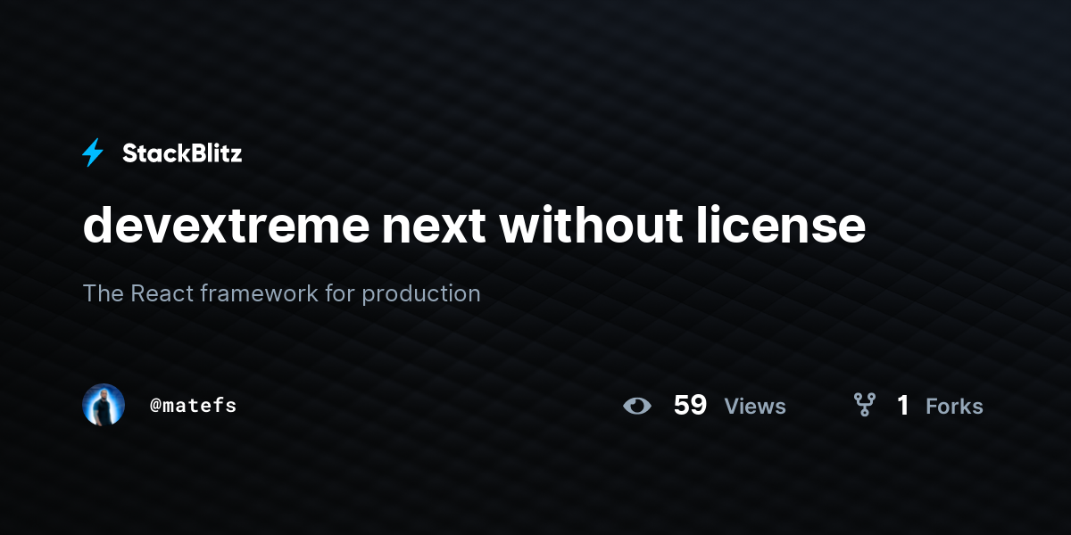 devextreme next without license - StackBlitz