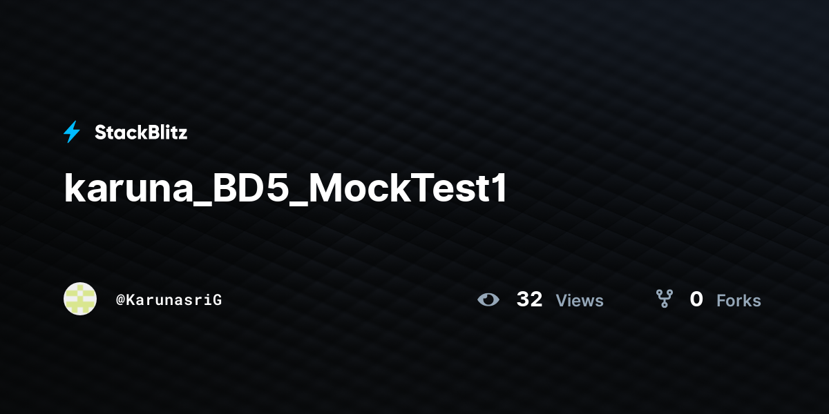 karuna_BD5_MockTest1 - StackBlitz