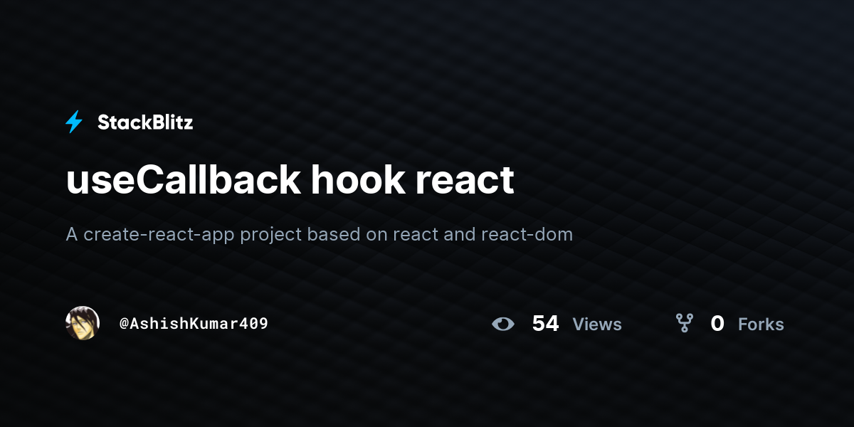 useCallback hook react - StackBlitz