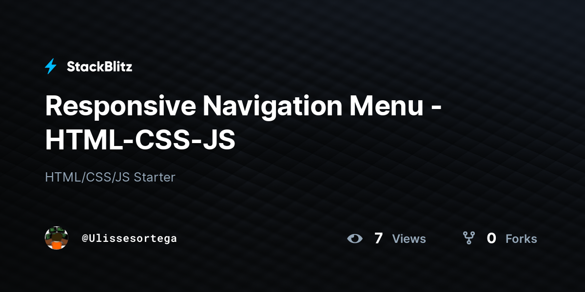 Responsive Navigation Menu - HTML-CSS-JS - StackBlitz