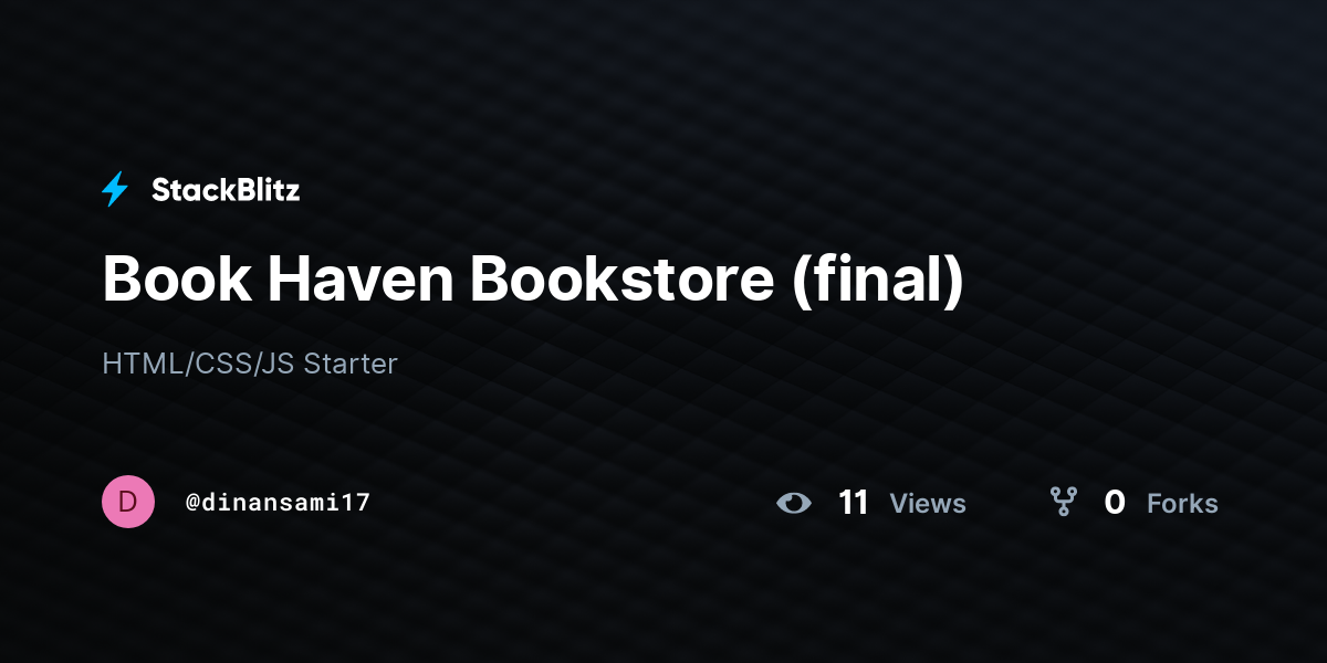 Book Haven Bookstore (final) - StackBlitz