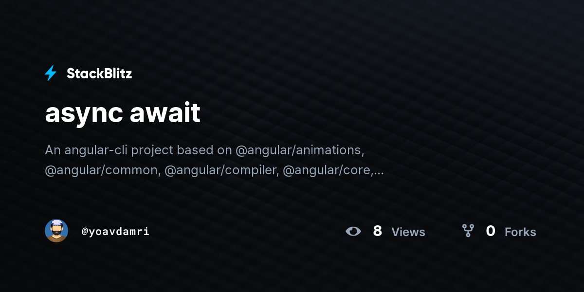 async await - StackBlitz