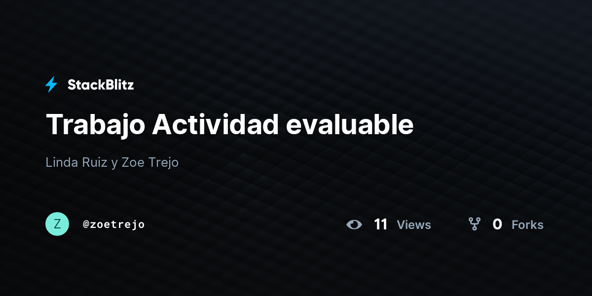 Trabajo Actividad evaluable - StackBlitz