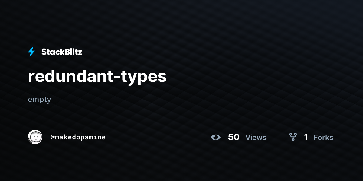 redundant-types - StackBlitz