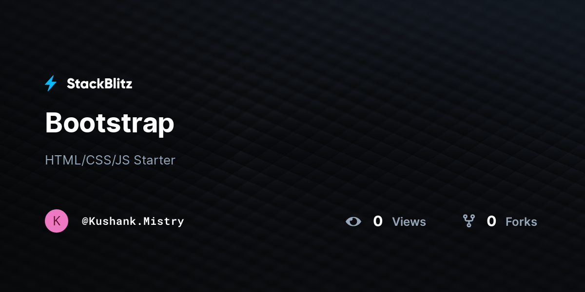 Bootstrap - StackBlitz