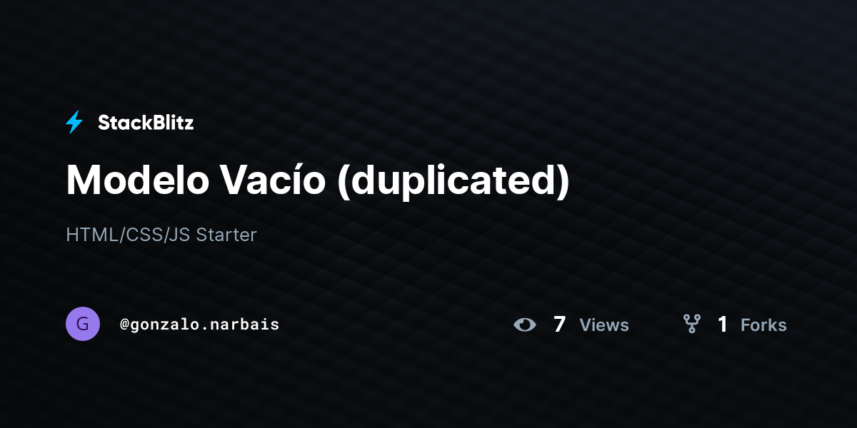 Modelo Vacío (duplicated) - StackBlitz