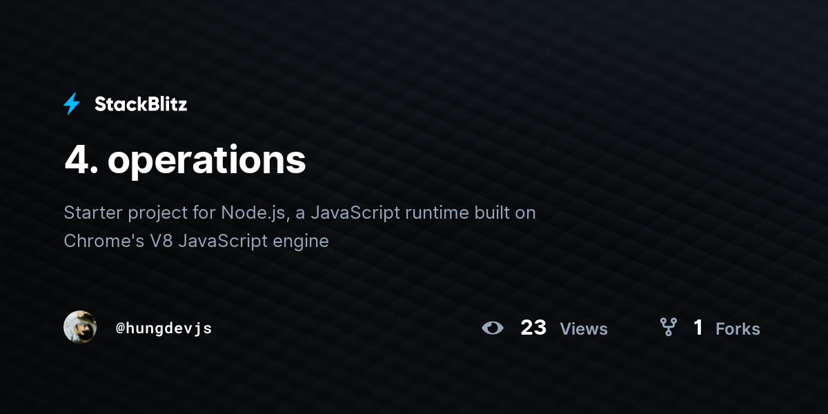 4. operations - StackBlitz