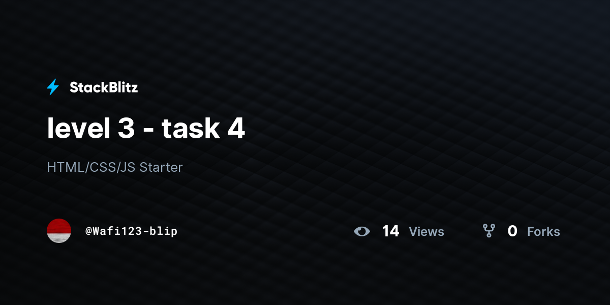 level 3 - task 4 - StackBlitz