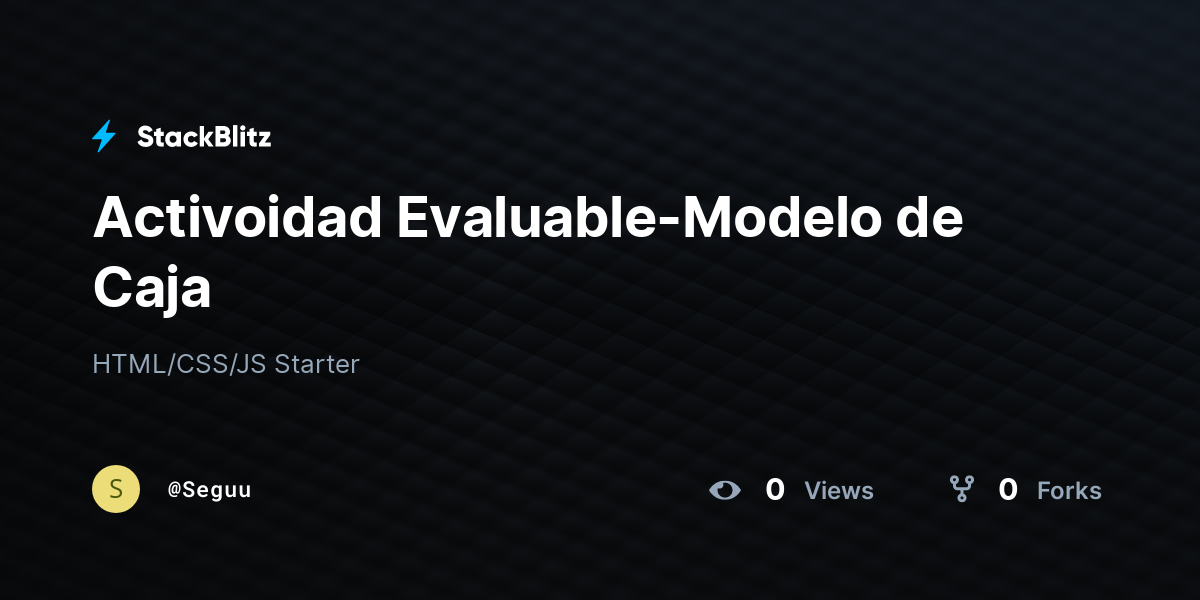 Activoidad Evaluable-Modelo de Caja - StackBlitz