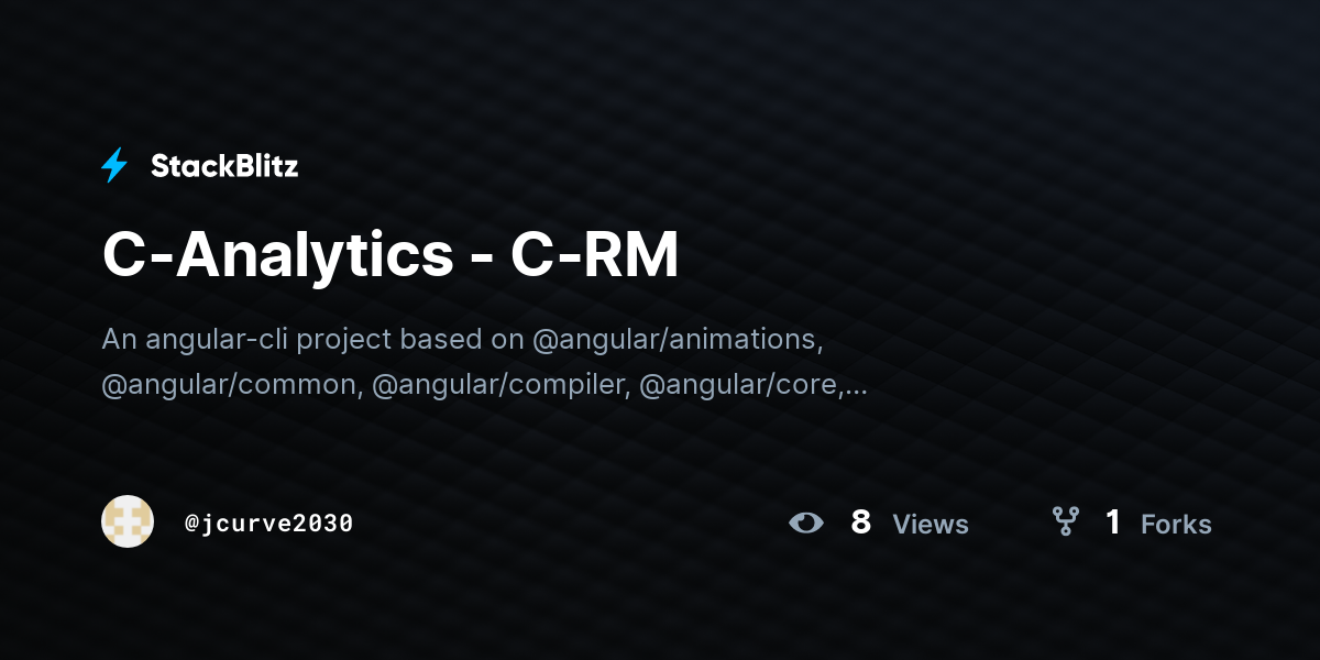 C-Analytics - C-RM - StackBlitz