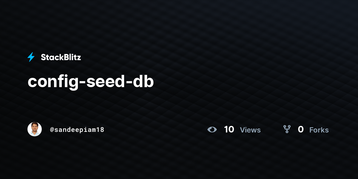 config-seed-db - StackBlitz