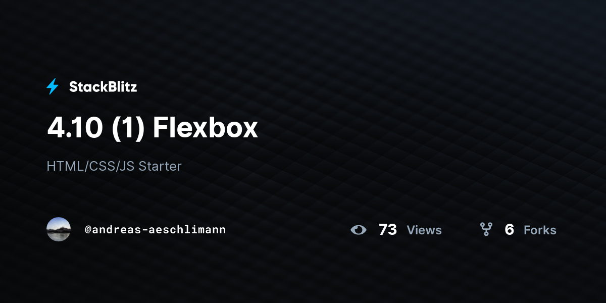 4.10 (1) Flexbox - StackBlitz
