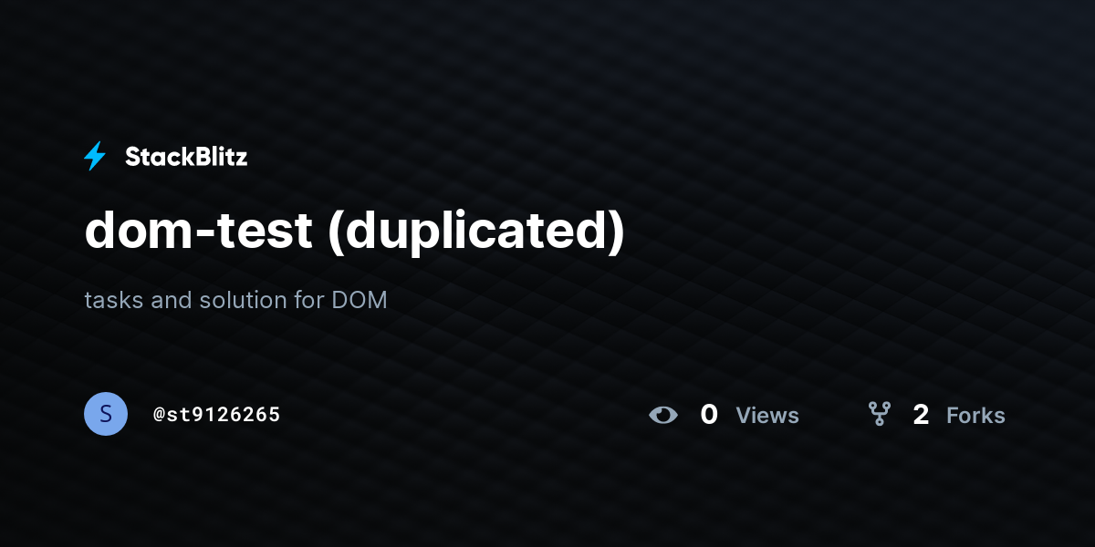dom-test (duplicated) - StackBlitz